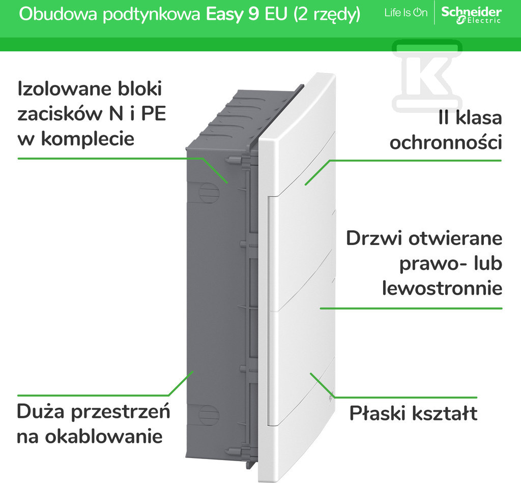 Obudowa podtynkowa, Easy9 EU IP40 - EZ9EUA212